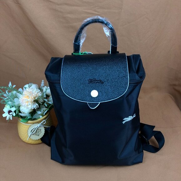 Brand New Longchamp Le Pliage Mini Backpack – Foldable Lightweight Black Bag